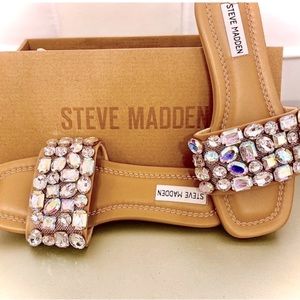 Steve Madden Malina Nude Embellished
Slide Sandal NWB 7
